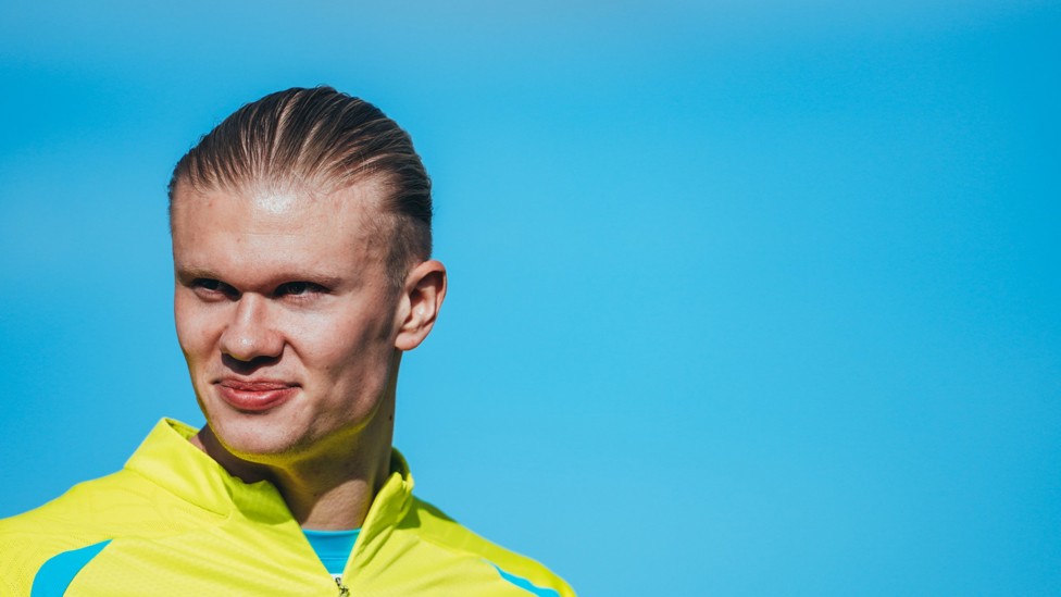 BLUE SKIES AHEAD : Erling Haaland is happy to be back