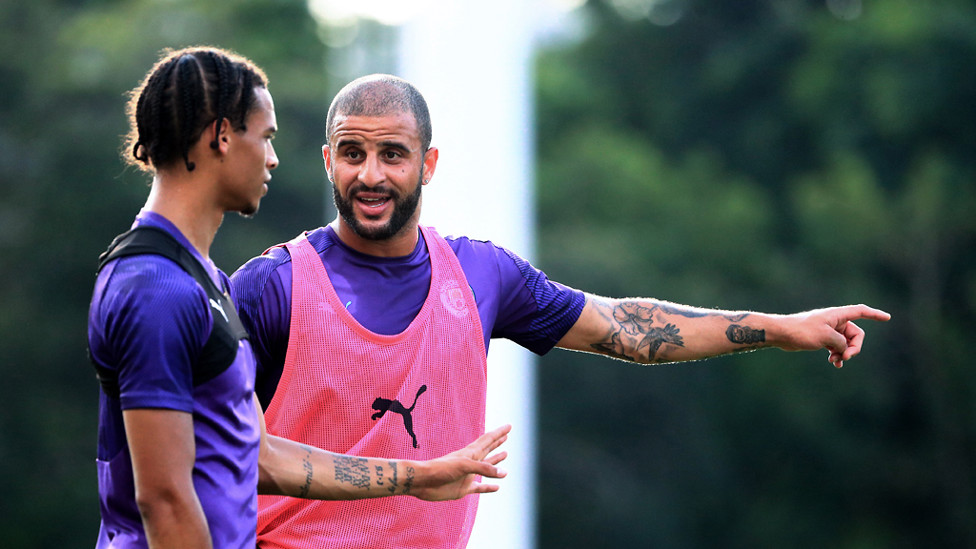 FOCUS : Kyle Walker and Leroy Sane are a study in concentration