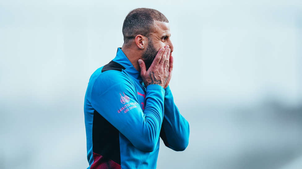 SPECIAL K: Kyle Walker takes a quick breather