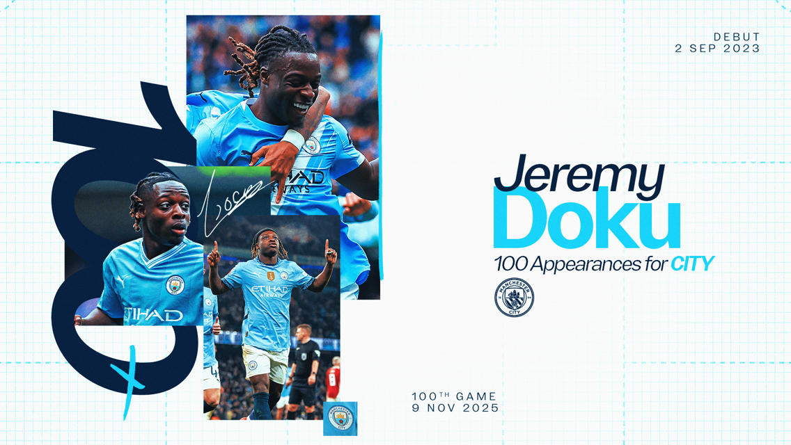 La 100ème avec City pour Jérémy Doku 