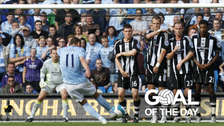 ROCKET: Elano hits a worldie against Newcastle