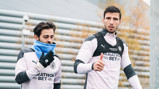PORT OF PLENTY: Bernardo Silva and Portuguese colleague Ruben Dias prepare for business