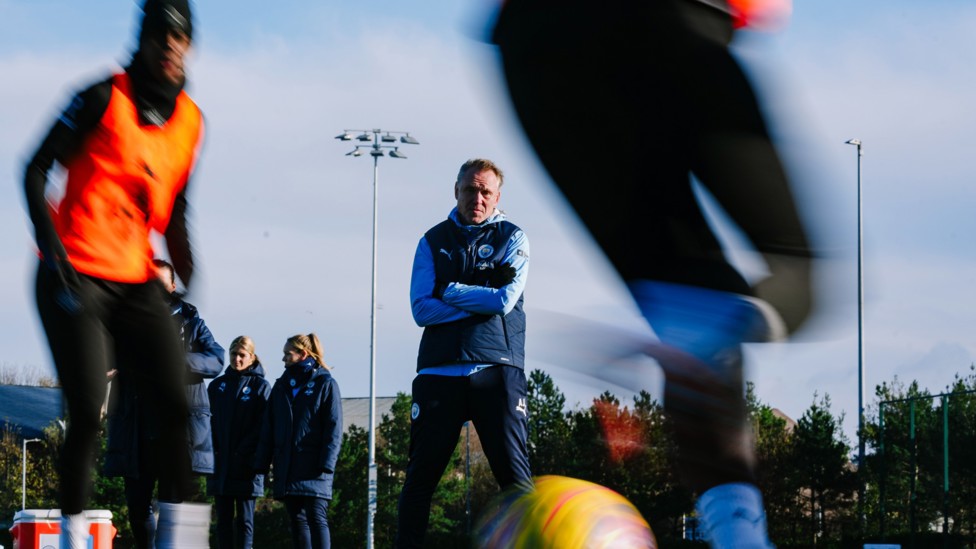 WATCHING BRIEF : Andrée Jeglertz keeps a close eye on training