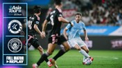 Manchester City player in action during a match against Team K League with logos and details of the Asia Tour '26 on the side.