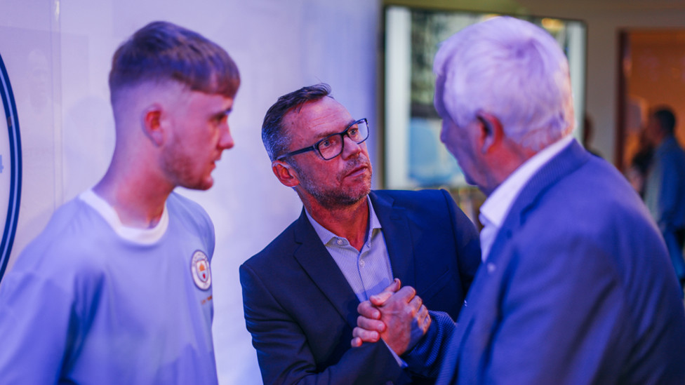 THREE GENERATIONS : Tommy Doyle, Paul Dickov and Mike Summerbee!