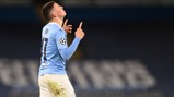 PRAYERS ANSWERED: Foden enjoyed the winner!