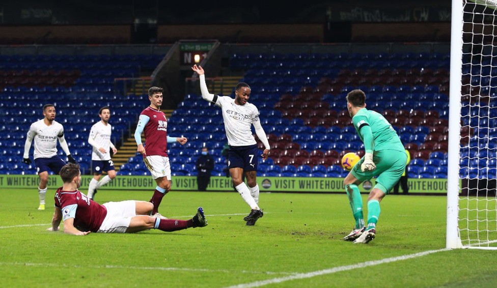 TAP-IN FOR TWO : Raheem Sterling scores our second, after tapping in an Ilkay Gundogan cross!