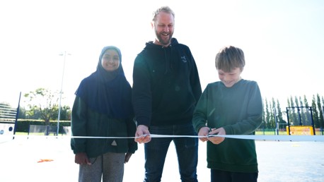 Local children officially open new community football space 