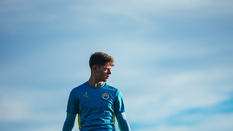 SKIPPER : Under-18s captain Rhys Thomas takes to the training pitches. 