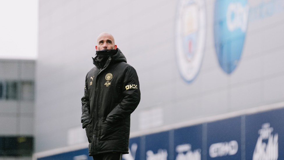 THE BOSS: Enzo Maresca keeps a watchful eye over proceedings. 