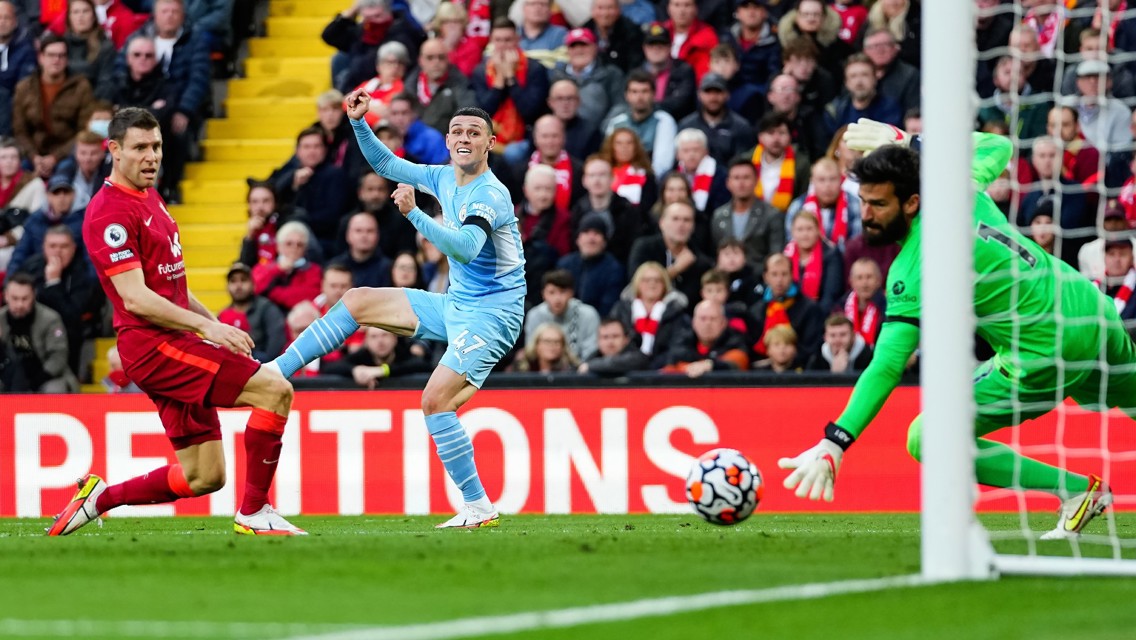 Phil Foden's incredible Anfield record