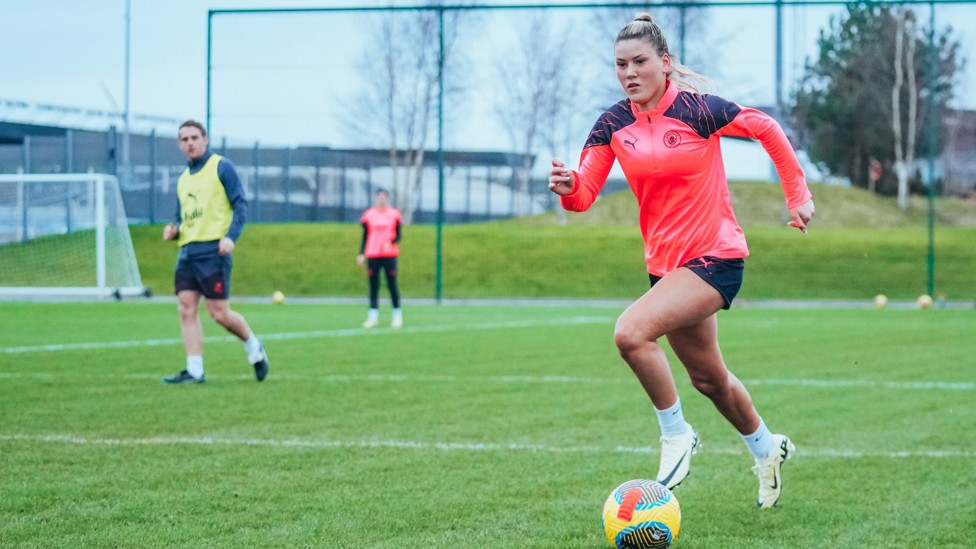 YOUNG GUN : Poppy Pritchard races into space.