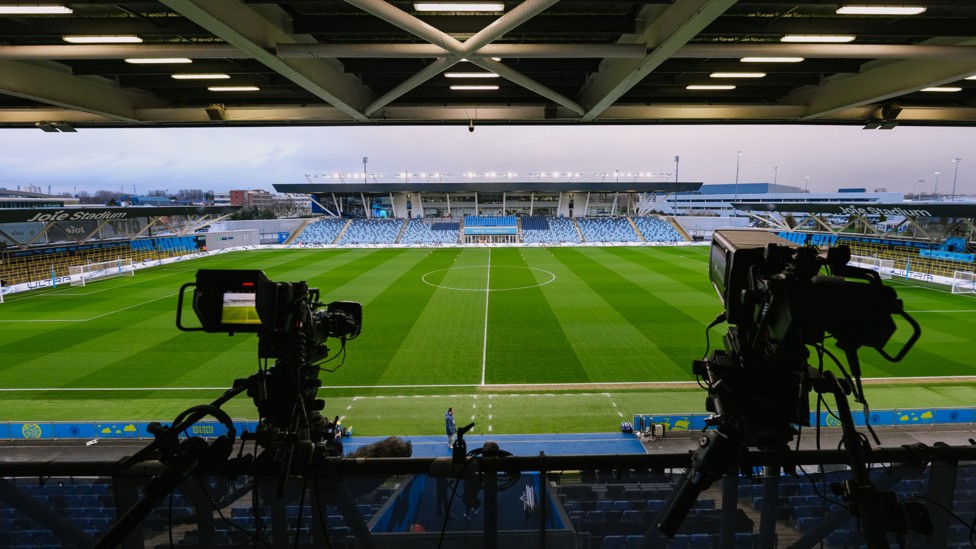 STAGE IT SET : The Joie Stadium ready to welcome City and Everton.