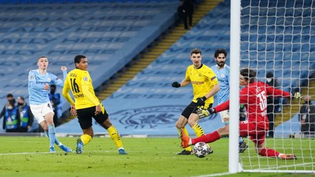 LATE WINNER: Foden strokes in the winner!