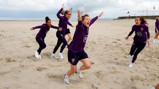 BEACH LIFE: The Lionesses spent a day having fun in the sun