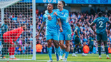 DOUBLE TROUBLE: Jesus and Grealish celebrate the second goal.