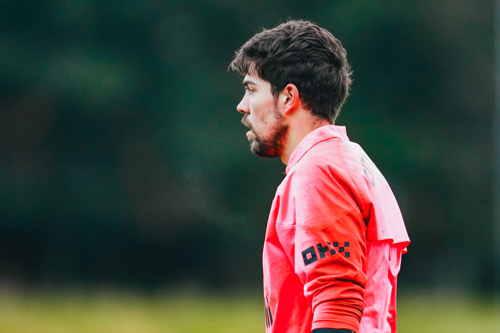 Stefan Ortega Moreno watches on