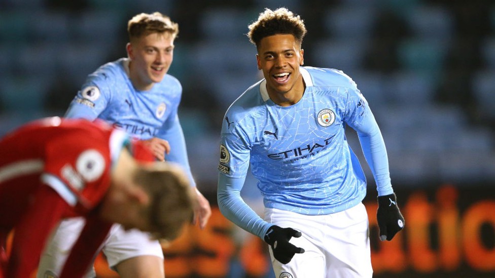 LATE DRAMA : Felix Nmecha’s 88th minute winner was enough to see off a spirited Liverpool side in a thoroughly entertaining 3-2 win under the Academy Stadium lights