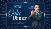 Manchester City Gala Dinner invitation featuring details of the event on 29 October 2026 with special guest Pablo Zabaleta at Etihad Stadium, Medlock Square. Includes Manchester City logo and City in the Community 40 Years celebration.