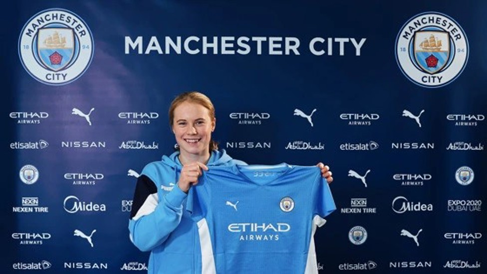 NEW ARRIVAL Blakstad completes her transfer to City from Rosenborg in January 2022.  