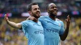 HAT-TRICK HERO: Sterling's hat-trick is the first in an FA Cup final since Stanley Matthews' in 1953