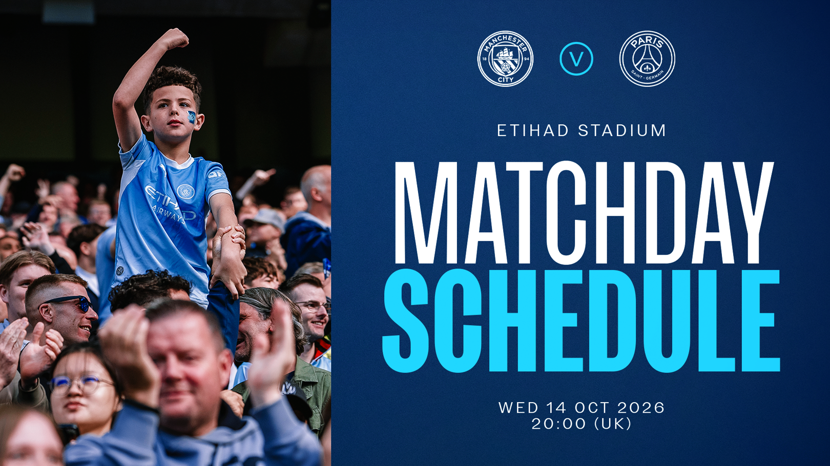 City v PSG: What’s happening on matchday at the Etihad Stadium