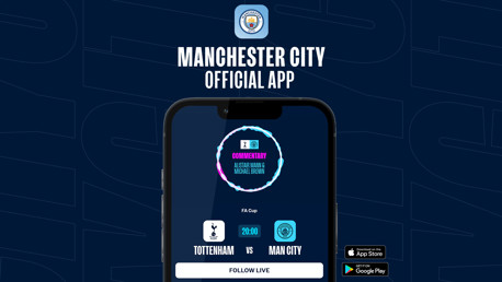 How to follow Tottenham Hotspur v City on our official app