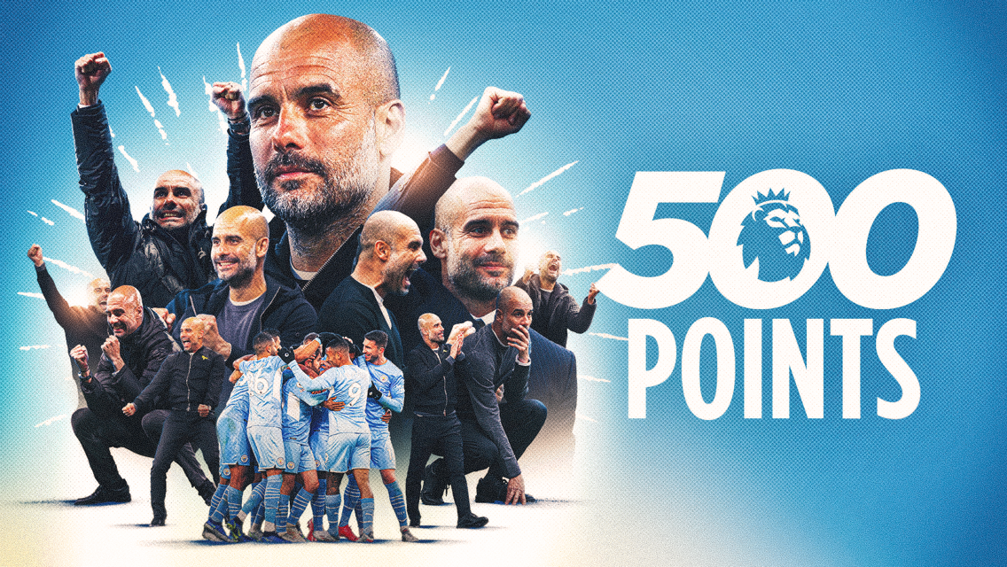 Guardiola becomes fastest manager to reach 500 Premier League points 