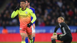 GIFT OF THE GAB: Gabriel Jesus starts the celebrations after his crucial goal