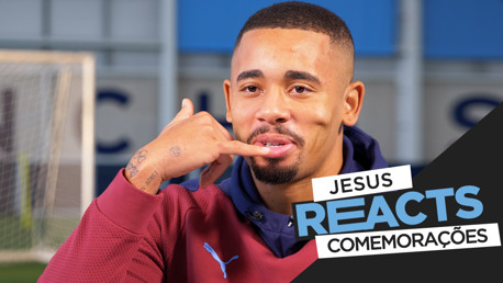Jesus reage às celebrações dos gols!