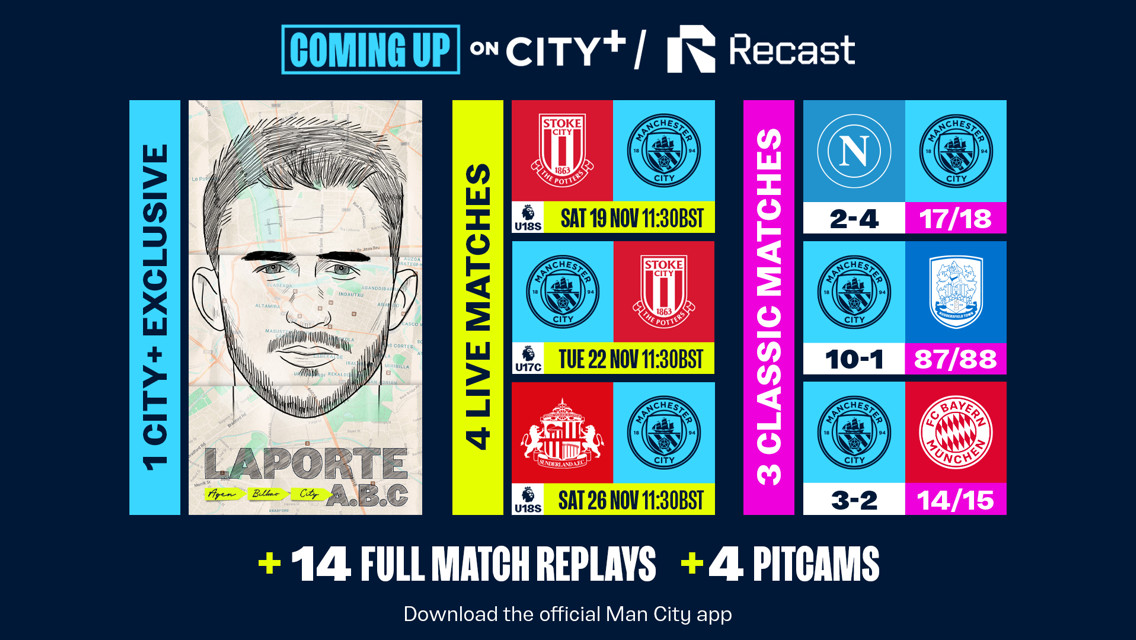 Coming up on CITY+ and Recast this November