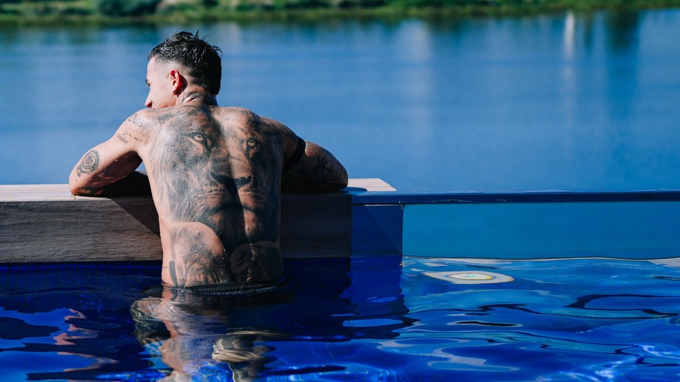 LOOK OUT : Enzo takes in the view