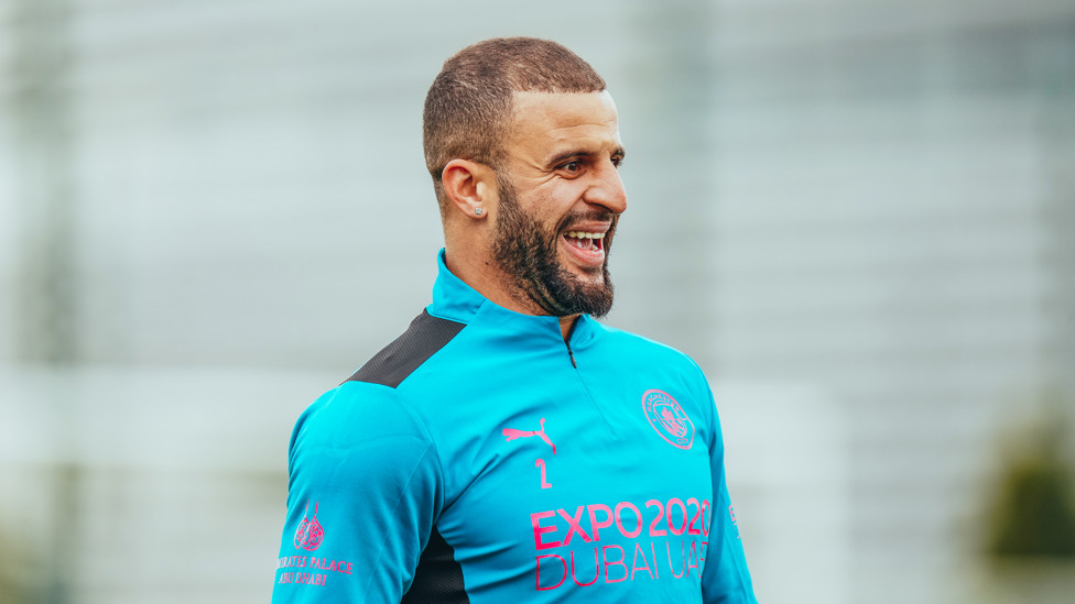 HAPPY BLUE  : Walker is delighted to be back with his team-mates