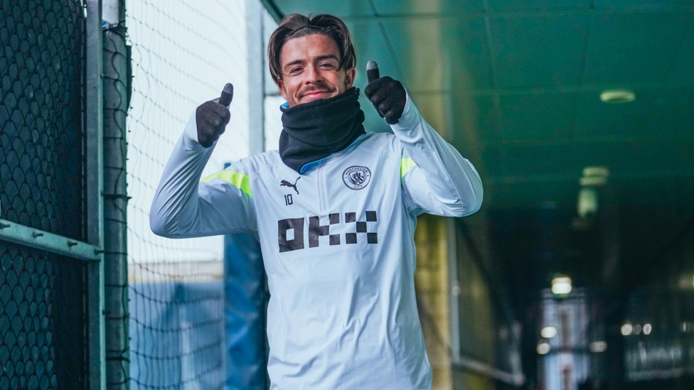 JACK THE LAD : Jack Grealish wraps up warm
