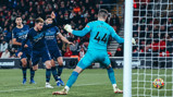 LEVELLER: Laporte heads in the equaliser!