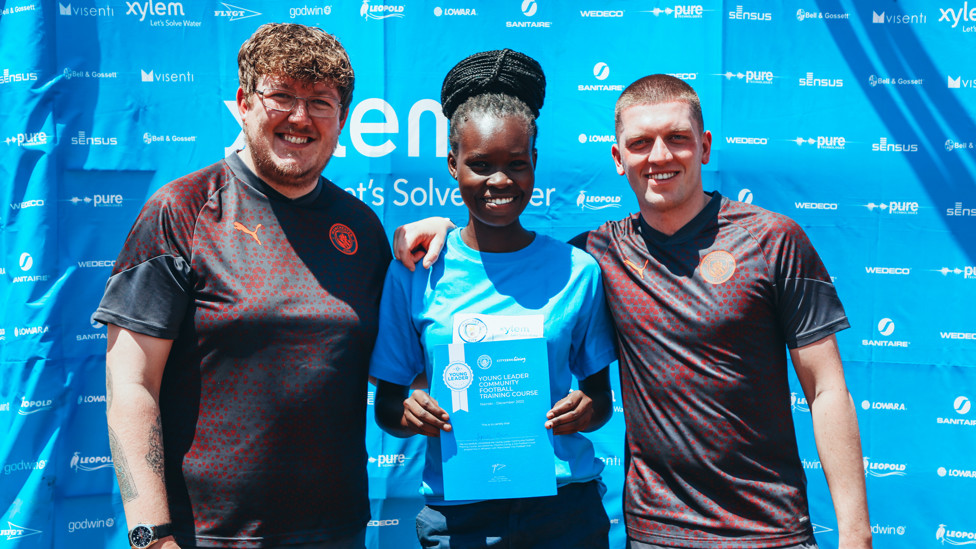 TRAINING: Man City coaches delivered training to 18 Young Leaders