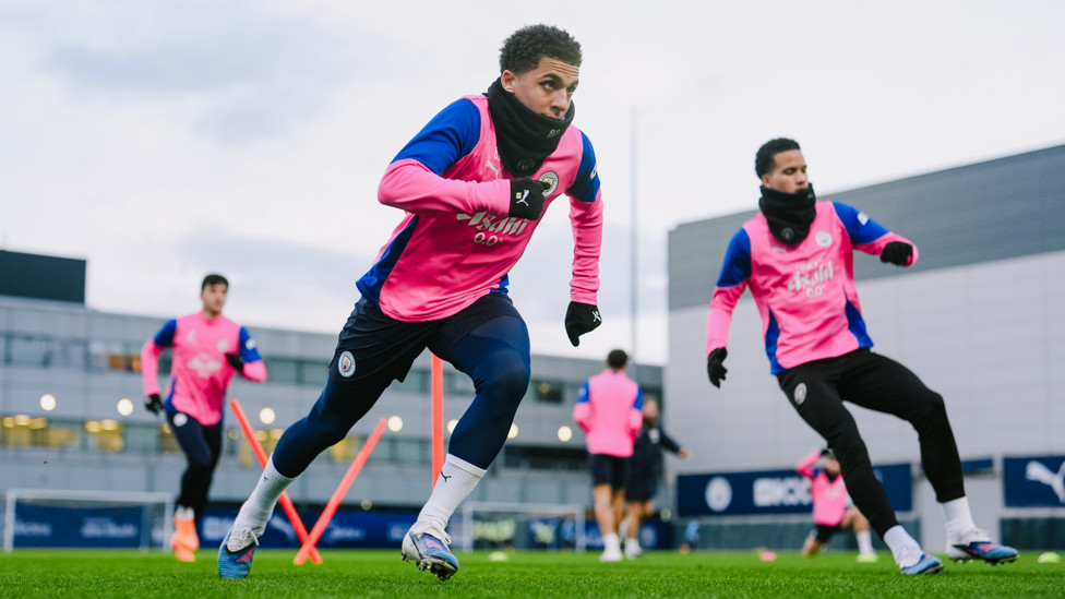 ONE OF OUR OWN  : Rico Lewis builds towards Exeter. 