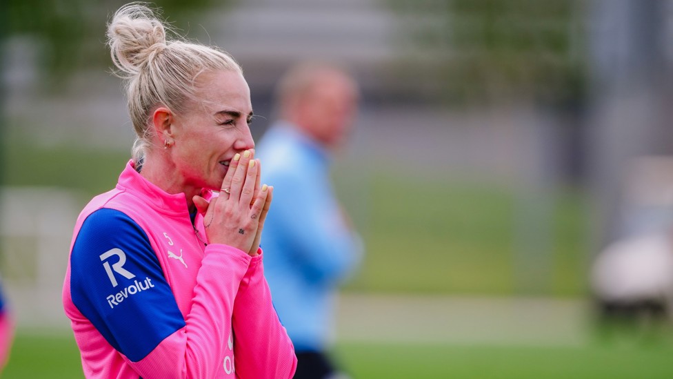 CLOSE WATCH : Alex Greenwood enjoying the session
