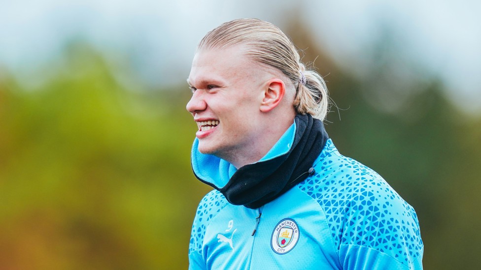 HAPPY HAALAND  : The Norwegian ace shares a smile.