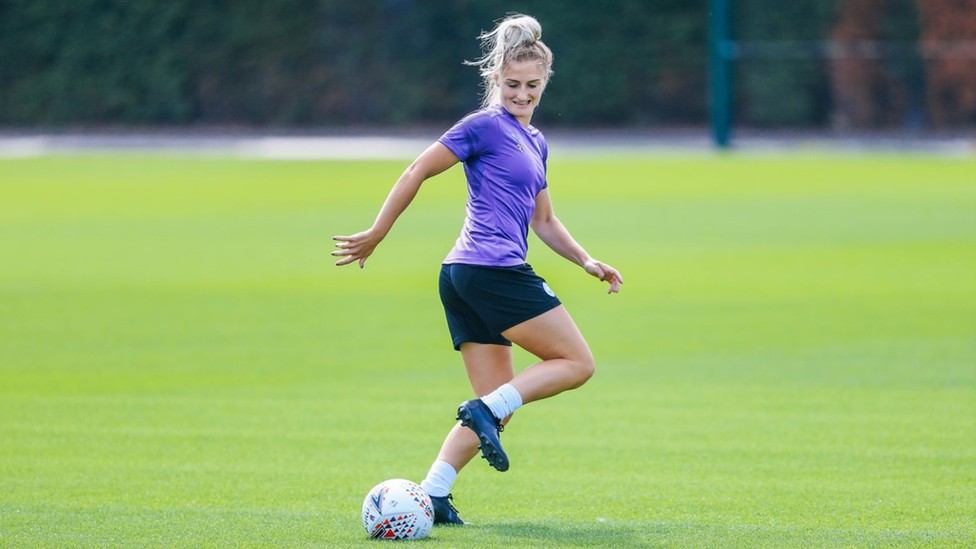 WALKING ON SUNSHINE : Laura Coombs shows off her skills
