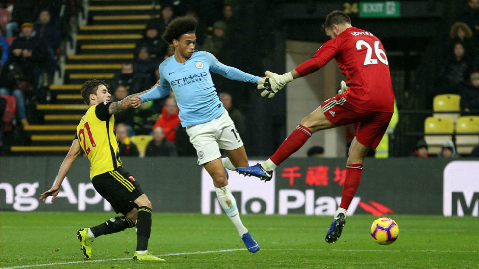 STRIKE ONE : Leroy Sane beats Ben Foster for our opener